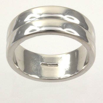 9ct White Gold Wedding Ring Size Q
